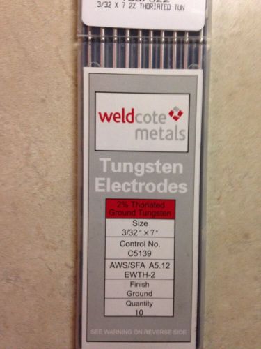 Weldcote Tungsten Electrodes 10pk 3/32&#034;x7&#034;