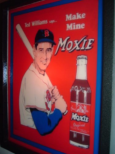 Ted Williams Boston Red Sox Soda Fountain Baseball Stadium Lighted Man Cave Sign