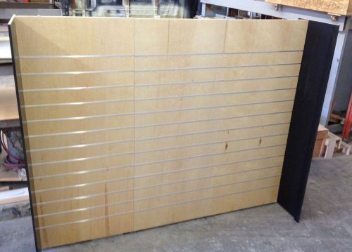 Lightweight slatwall panel display - 10x10 natural maple finish for sale
