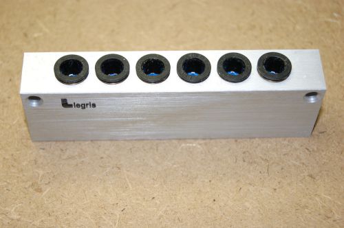 Legris manifold 3310 08 17, inlet 3/8&#034; bspp, 5/16&#034; or 8mm hose push-in fittings for sale