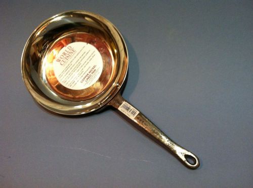 Copper frying pan - Nickel Lined - 8&#034; NIB Made In India ~ Beautifully Made Piece