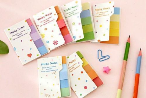 DGCA   Rainbow Mini Sticker Post It Bookmark Marker Flags Index Tab Sticky Notes