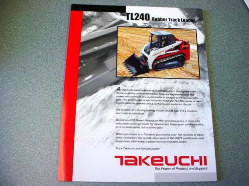 Takeuchi TL240 Rubber Track Loader Brochure