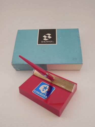 Vintage Sheaffer Dallas Cowboys Advertising Plastic Desk Set with Ballpoint Pen