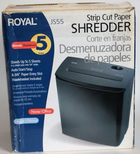 Royal JS55 Personal Shredder - Strip Cut - 5 Per Pass