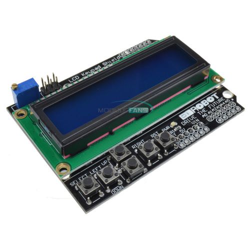For Arduino Expansion Board 1602 LCD Board Keypad Shield Blue Backlight