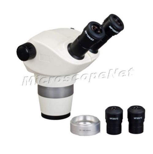 6X-200X Binocular Stereo Zoom Microscope Body only plus 2X Auxiliary Lens