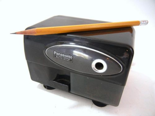 Panasonic Electric Pencil Sharpener KP-310 Black Auto Stop Works Great