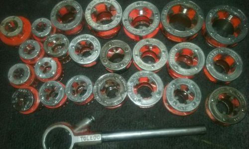 23 ridgid pipe threader dies and 1 toledo ratchet excellent condition! for sale