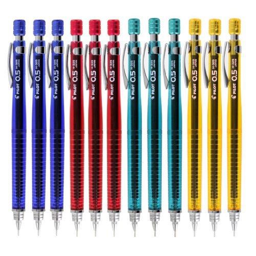 Pilot h-325 drafting mechanical pencil, 0.5 mm, assorted colors - pack of 12 for sale