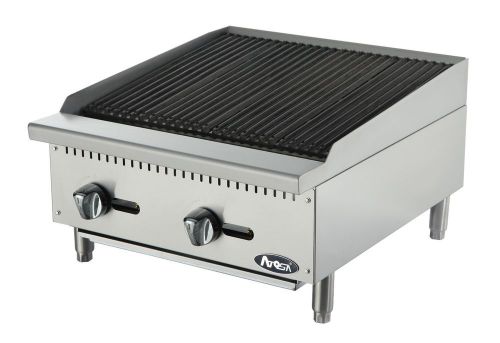 Atosa USA ATCB-24 Heavy Duty Stainless Steel 24&#034; Char Rock Broiler Nat Gas LP