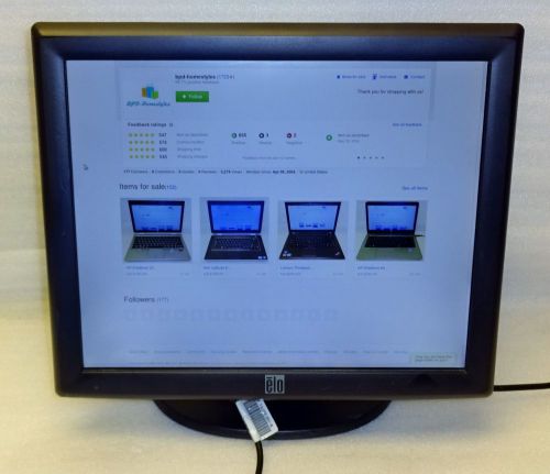 ELO TOUCHSYSTEMS ET1715L-8CWB-1-GY-G 17&#034; LCD TOUCHSCREEN MONITOR