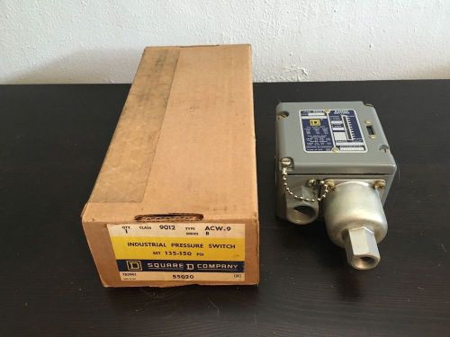 Square D 9012 ACW-9 Industrial Pressure Switch Set 135-150 PSI 9012ACW9
