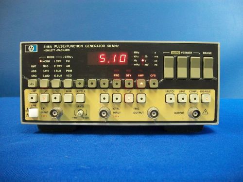 Agilent 8116a 1mhz - 50mhz, 32 vp-p, pulse/function generator for sale