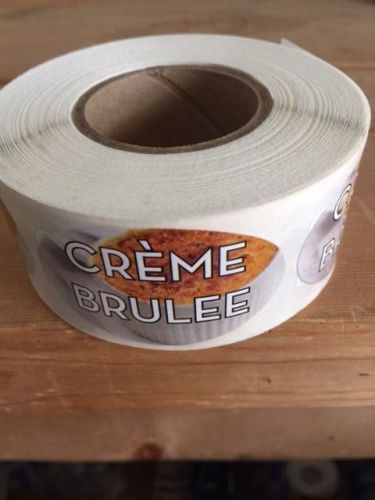 1.25&#034; x 2&#034; creme brulee labels 500 per roll great stickers for sale