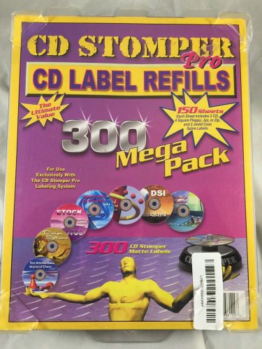 CD Stomper Pro 300 Mega Pack New Label Refills Floppy Jaz Zip Jewel Case Spine