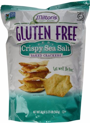 Milton&#039;s Gluten Free Crispy Sea Salt Baked Crackers, 1.2 Pound