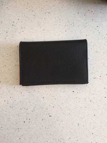 black leather business card holder