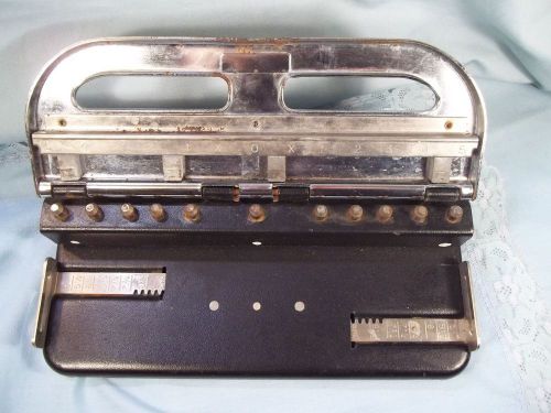 Hole Puncher Industrial Acco Mutual 300 Vintage HEAVY Adjustable