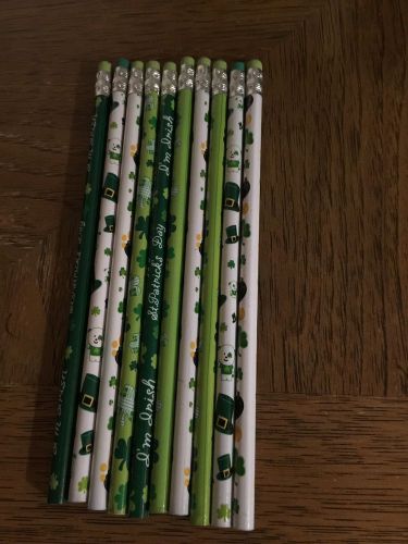 St. Patrick&#039;s Day Irish Shamrock Green Pencil Lot