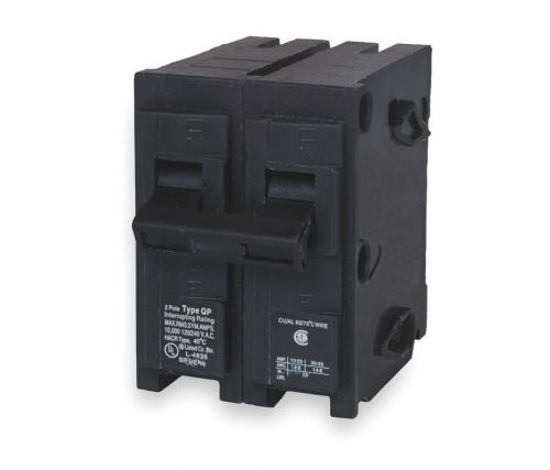 Circuit Breaker, Plug in, Q, Number of Poles 2, 50 Amps, 120/240VAC, Standard