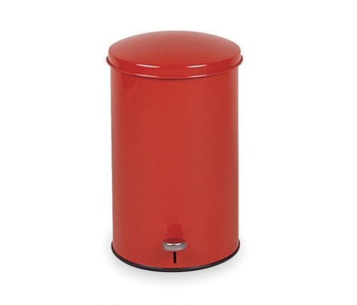 RUBBERMAID  FGST35EPLRD Step On Trash Can, Round, 3.5 gal., Red
