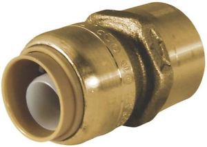 2 SharkBite 3/8&#034; Quick Connect Brass Push Fitting Famale Adapter Coupling