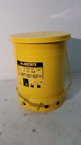 Justrite Oily Waste Can Yellow
