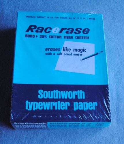 Vintage 500 Sheet Southworth Racerase Typewriter Paper Medium Weight 16lb P412C