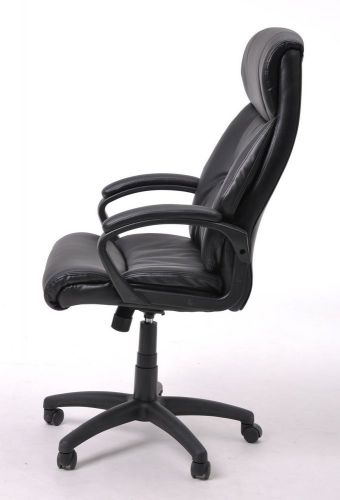 Homycasa Black PU Leather Ergonomic Executive Computer Chair Tilt Control
