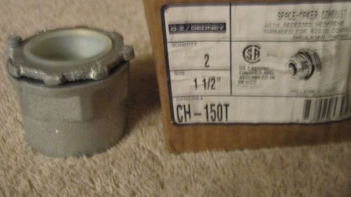 PAIR OF O-Z/GEDNEY CH-150T 1-1/2&#034; SPACE MAKER CONDUIT HUBS NIB INSULATED X 2