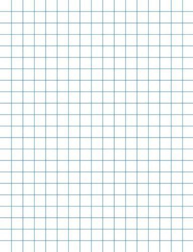 School Smart Double Sided Graph Paper with 1/2 in Rule - 8 1/2 x 11 inches - of