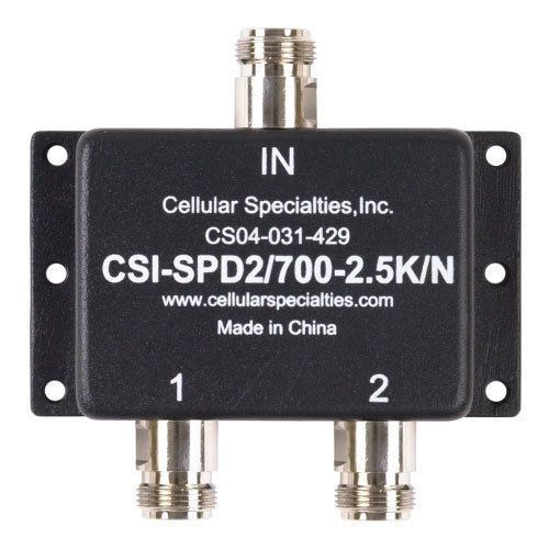 Cellular specialties - 700-2700 mhz 2-way power divider w/ n females for sale