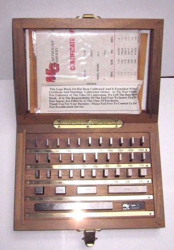 GAGE BLOCK SET 36PC. GRADE 3. STEEL, RECTANGULAR 3009-3603, Mitutoyo