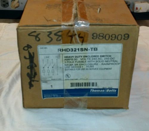 Thomas &amp; betts rhd321sn-tb safety switch disconnect for sale