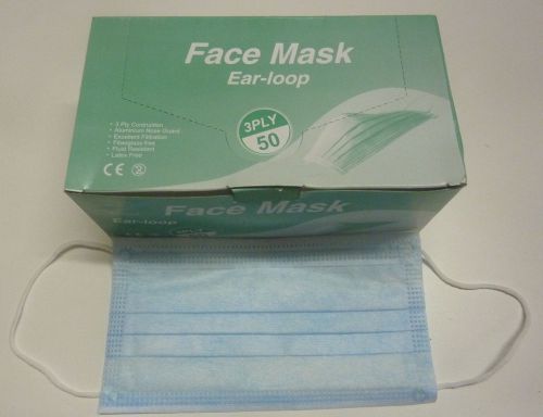 Disposable Ear loop Face Mask - Medical Dental Supplies. 1 Box = 50 Masks