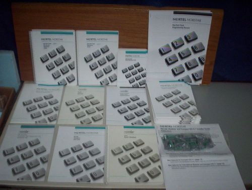 Nortel Norstar Set Up + Operation Manuals &amp; Reference Cards Lot + Spare Buttons