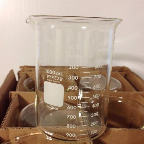 New 3-pack pyrex 1000 ml glass beaker for sale