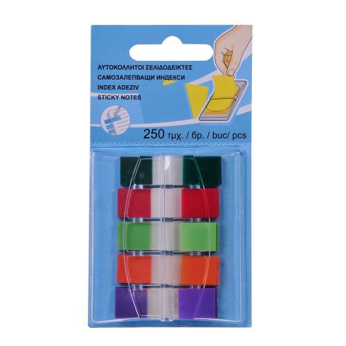 Bookmarkers Book markers Multi-Color Plastic Self Adhesive 250 sheets bookmarker