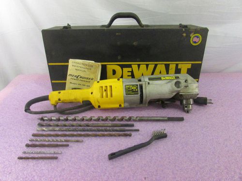 Dewalt dw124 1/2&#034; heavy duty right angle drill with metal case and key for sale