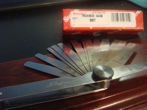 Starrett No. 66T, 26 tapered leaves thickness gage set, 50315 *NEW*