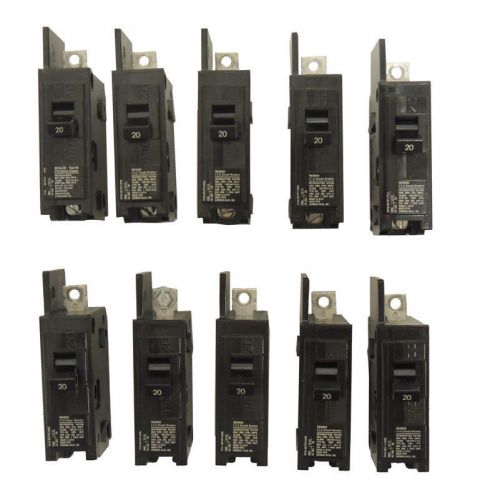 Lot 10 siemens ite 20a 1p circuit breaker 120/240v bolt-on bq1b020 / qty for sale