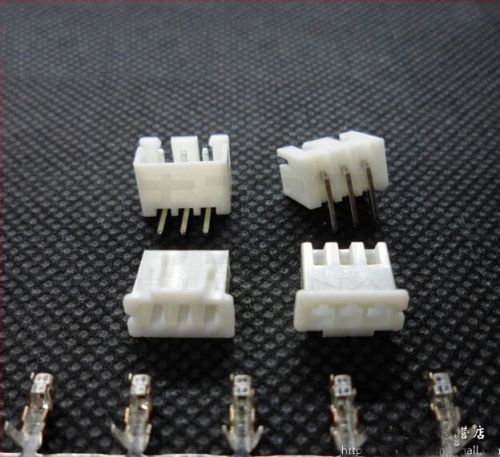 100 x 2.54mm 1x3 pin 3p bent pin wire plug connector header + terminal + housing for sale