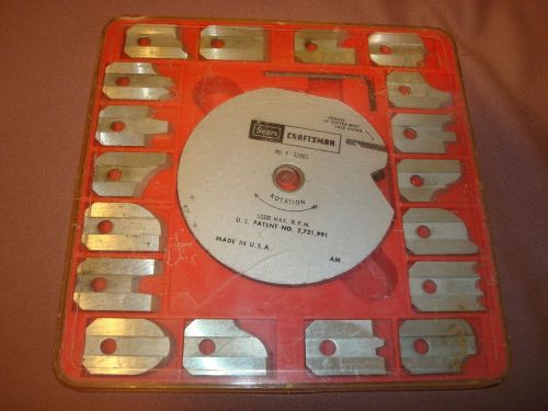 SEARS CRAFTSMAN 9-32003  MOLDING CUTTER SET WITH 18 DIFFERENT CUTTER BITS