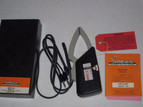 Vintage Simpson Model 150  Amp Clamp In Box With Paperwork