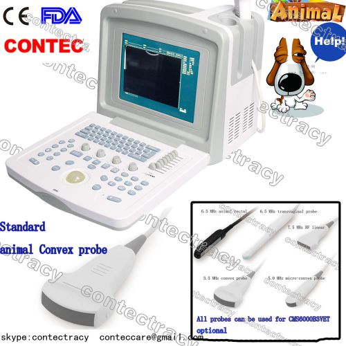 New VET Portable Ultrasound Scanner with convex Probe for Veterinary+USB,9.7inch