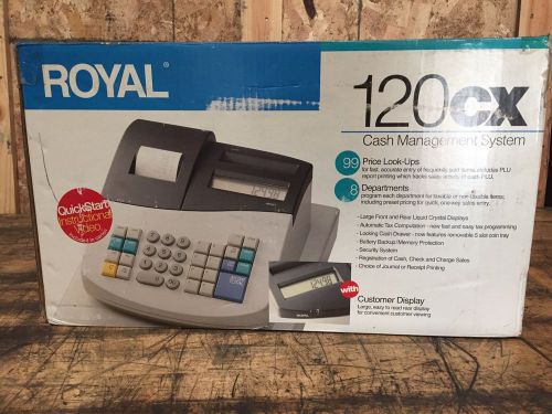 Royal 120 CX  CASH REGISTER 8 DEPARTMENTS,AUTOMATIC TAX. (BRAND NEW, IN BOX)