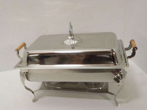 Thunder Group SLRCF8532 8-Quart Chafer with Wood Handles - Cosmetic Flaws