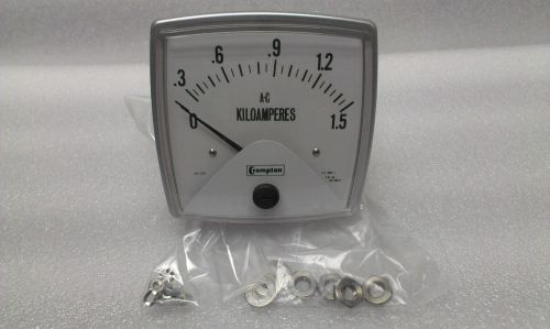 016-02AA-LSTC-07 Crompton Amperes Panel Meter 0-1500 Amps AC (input 0-5 A)