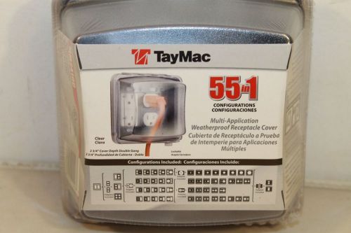 TAYMAC MM2410C 2-Gang In-Use  55 in 1 In-Use Cover, 2-3/4&#034; Deep, Clear